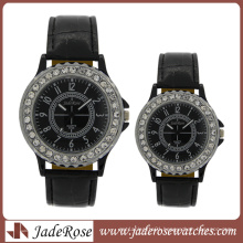 Black Leather Strap Band Fashion Quartz Couple Watch